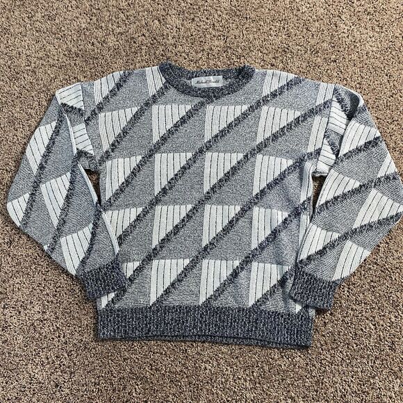 Vintage Other - VTG 80s 90s Michael Gerald Crewneck Sweater Size S/M Unisex Pull Over Geometric